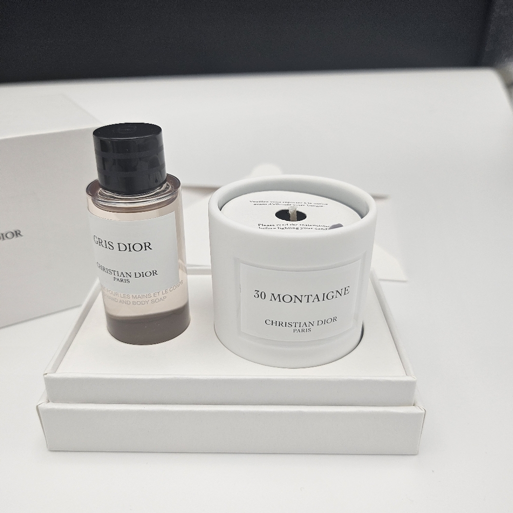 Dior 30 Montaigne scented candle & liquid hand body soap set